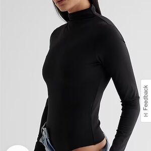 Express Body Contour High Compression Mock Neck Long Sleeve Bodysuit